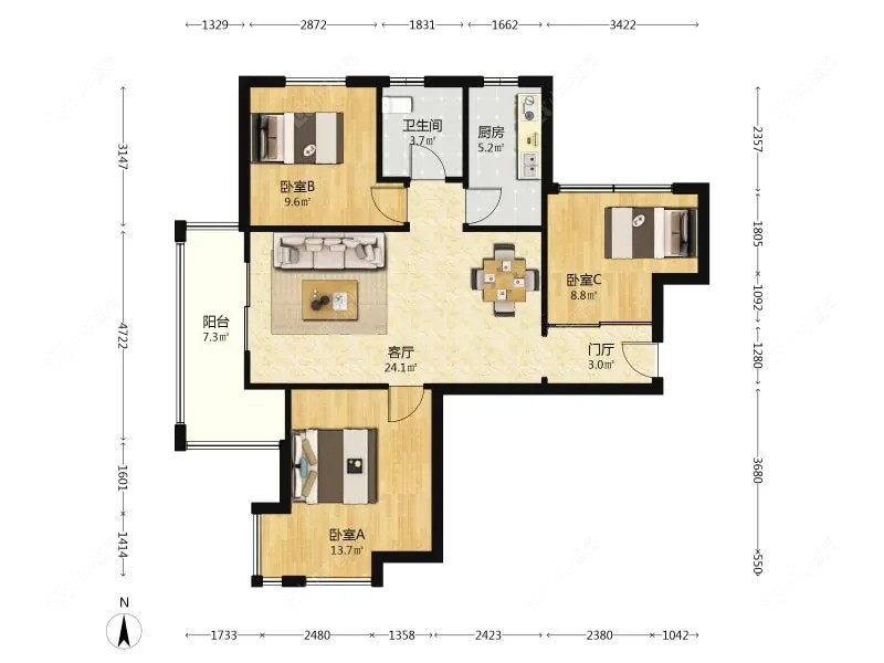 上海保利叶上海一期在售二手房源户型图_小牛看房
