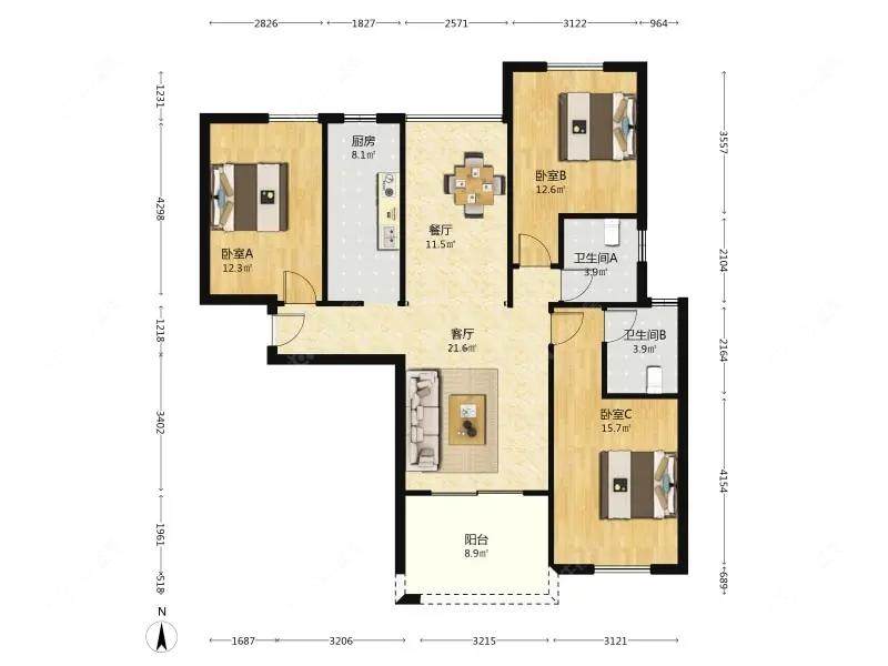 上海保利叶上海二期在售二手房源户型图_小牛看房
