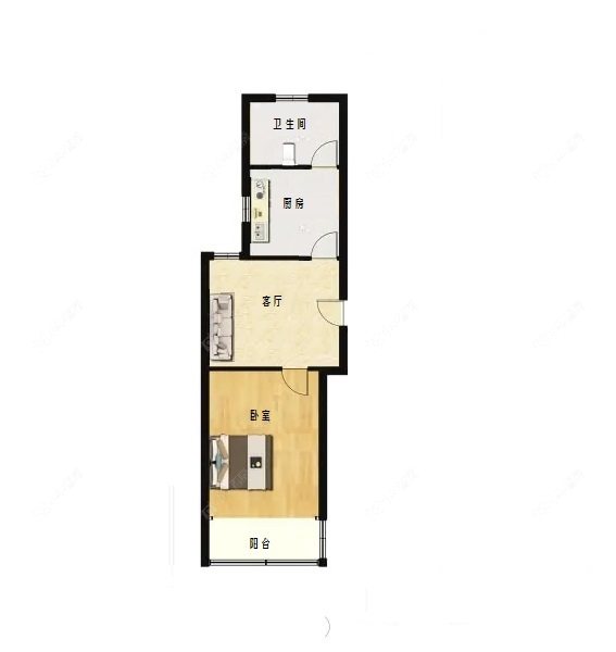 上海华进公寓在售二手房源户型图_小牛看房