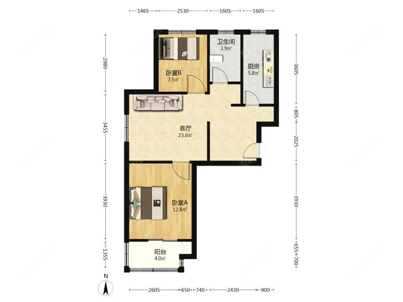 上海中怡家园在售二手房源户型图_小牛看房