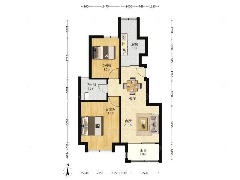 上海馨佳园一街坊在售二手房源户型图_小牛看房