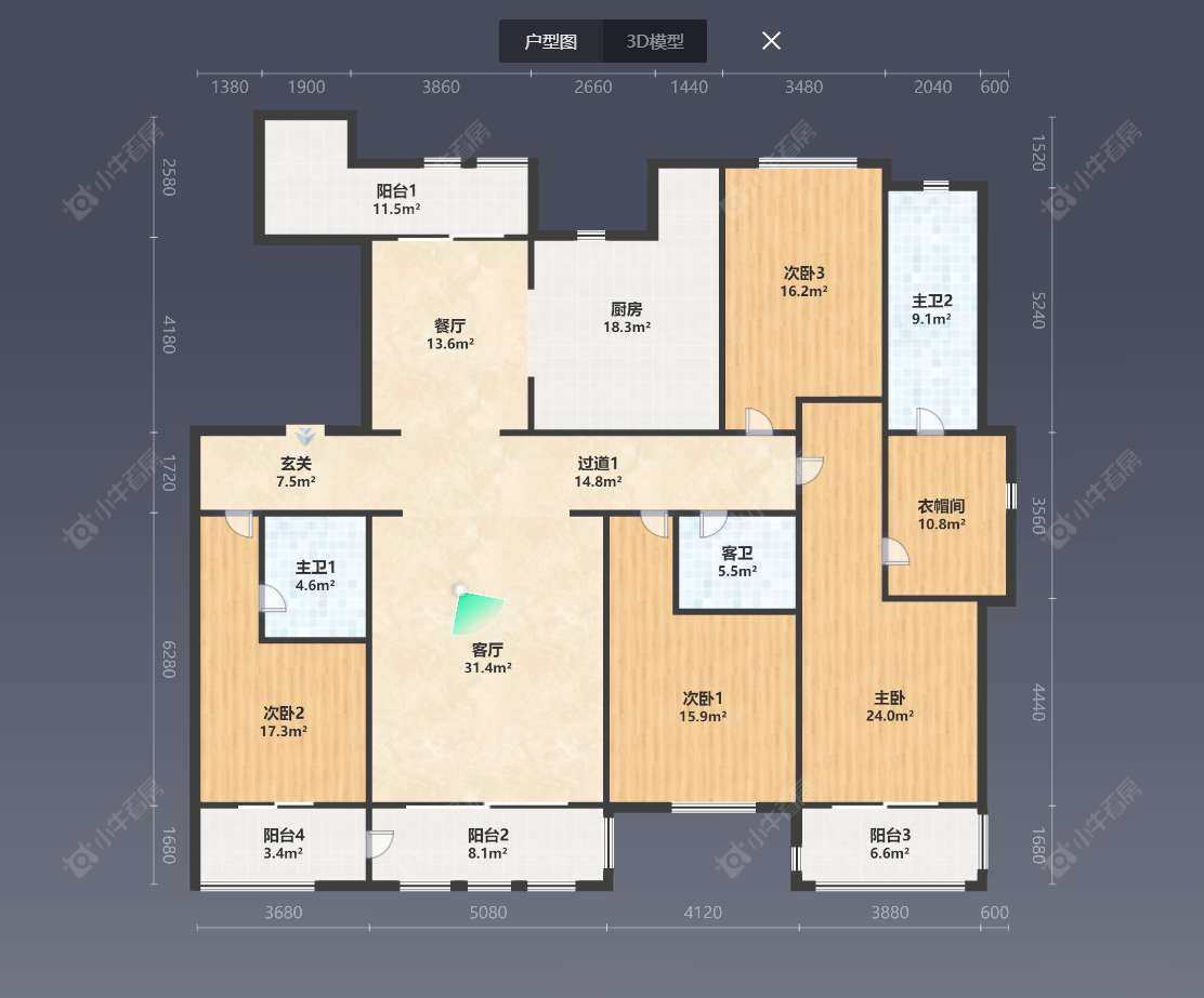 上海铂珏公馆在售二手房源户型图_小牛看房