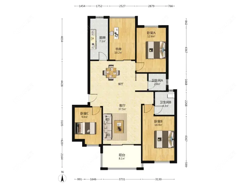 上海保利叶语一期在售二手房源户型图_小牛看房