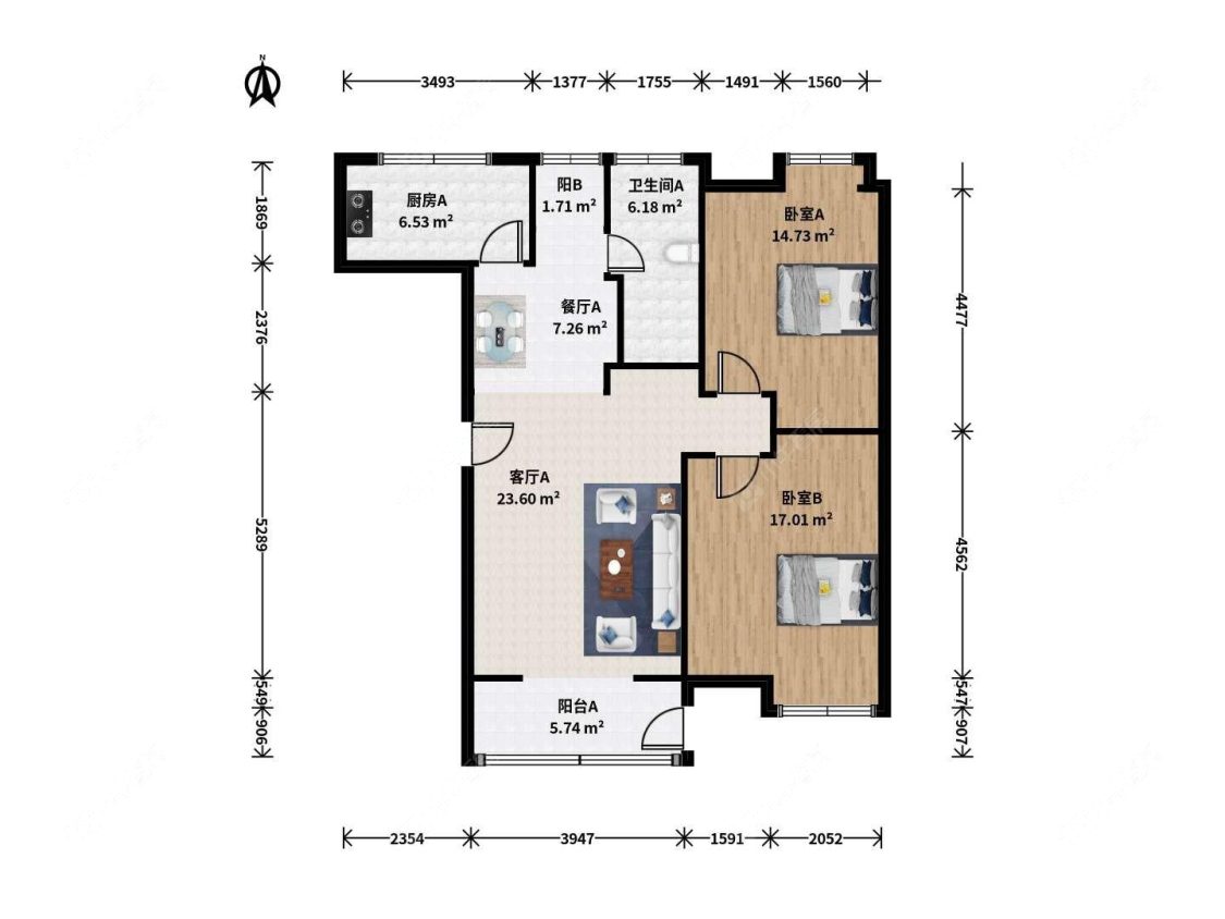 上海铂金华府在售二手房源户型图_小牛看房