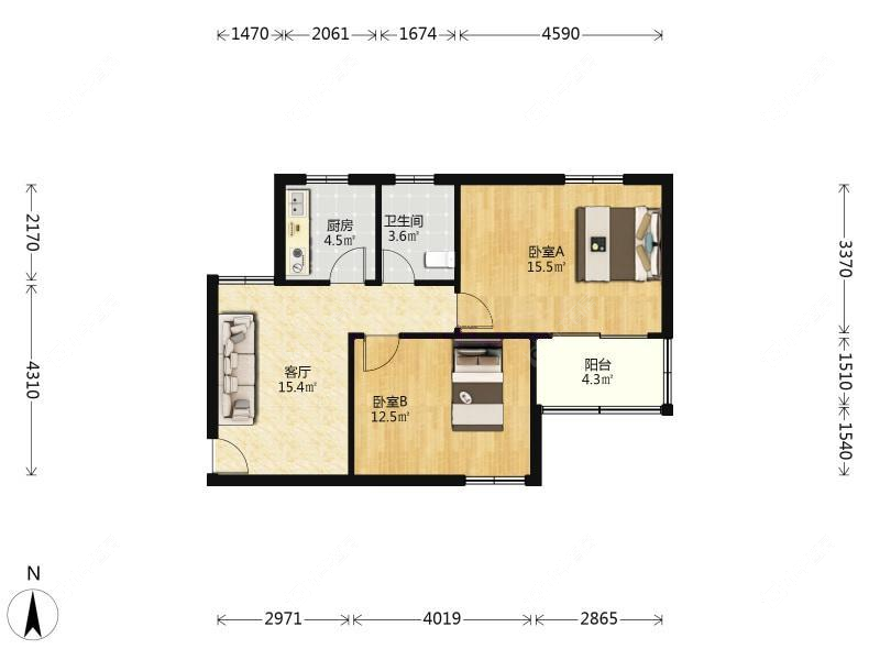 上海常兴家园在售二手房源户型图_小牛看房