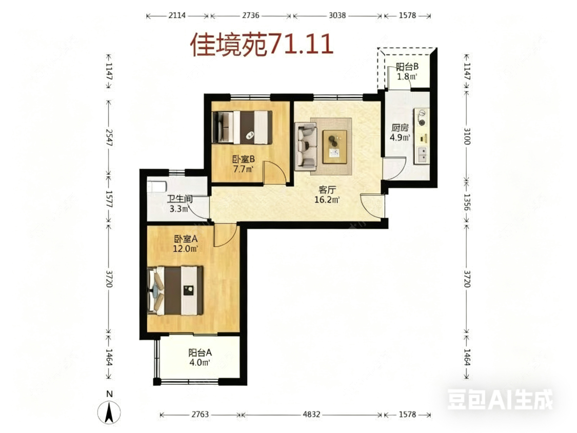 上海佳境苑在售二手房源户型图_小牛看房