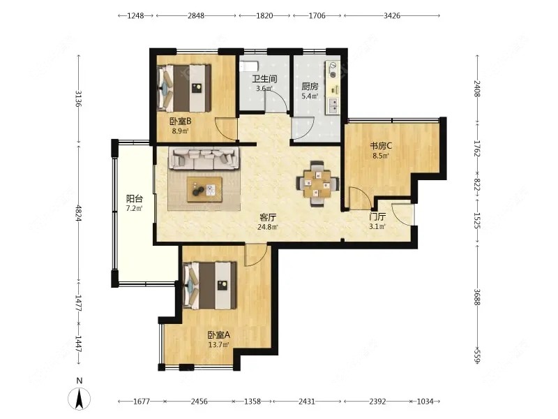 上海保利叶上海一期在售二手房源户型图_小牛看房