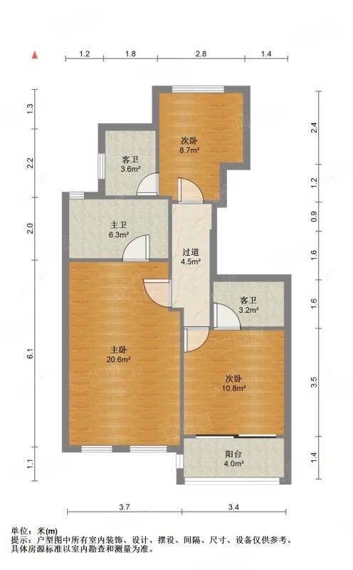 上海宫园巧筑在售二手房源户型图_小牛看房