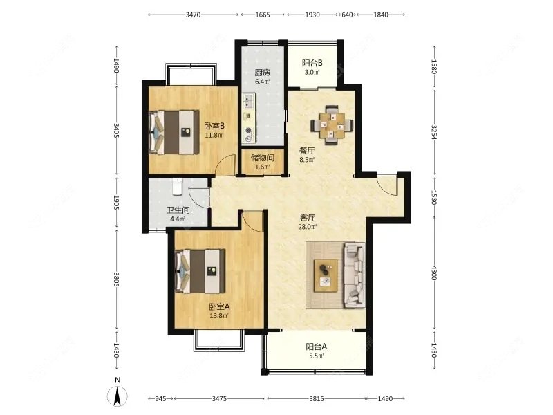 上海现代星洲城一期二期在售二手房源户型图_小牛看房