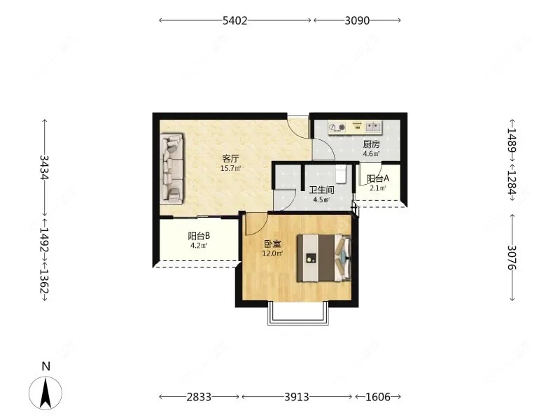 上海古北菊翔苑南区在售二手房源户型图_小牛看房