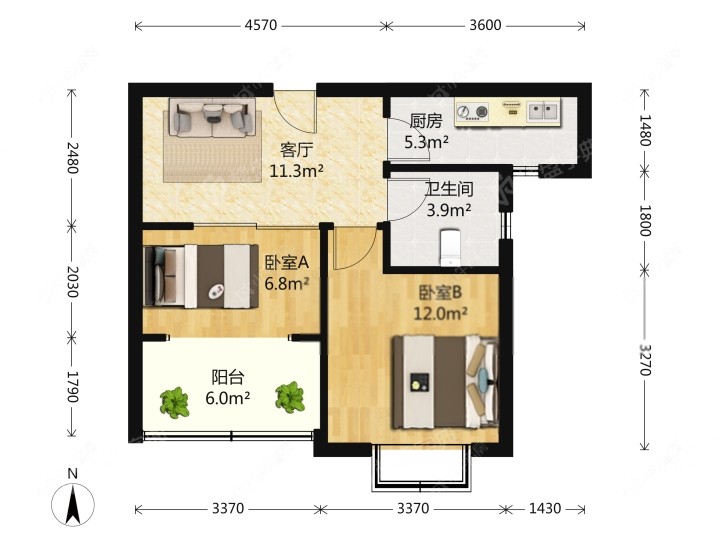 上海浦虹苑在售二手房源户型图_小牛看房