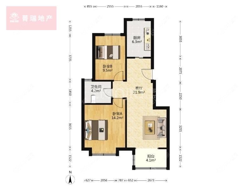 上海馨佳园一街坊在售二手房源户型图_小牛看房