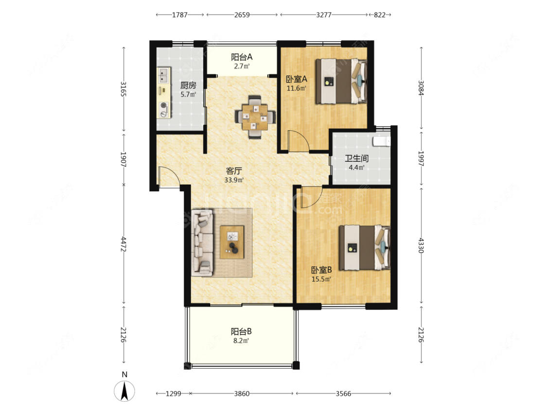 上海顺驰美兰湖在售二手房源户型图_小牛看房