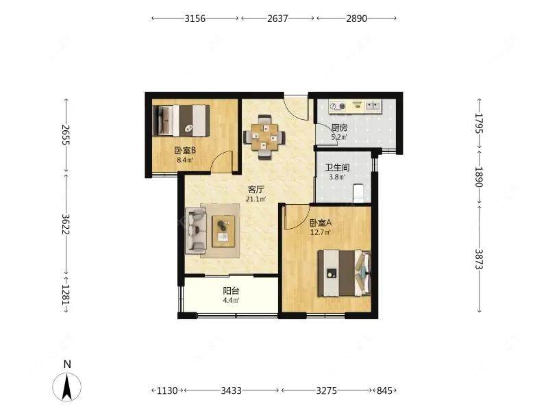 上海中怡家园在售二手房源户型图_小牛看房