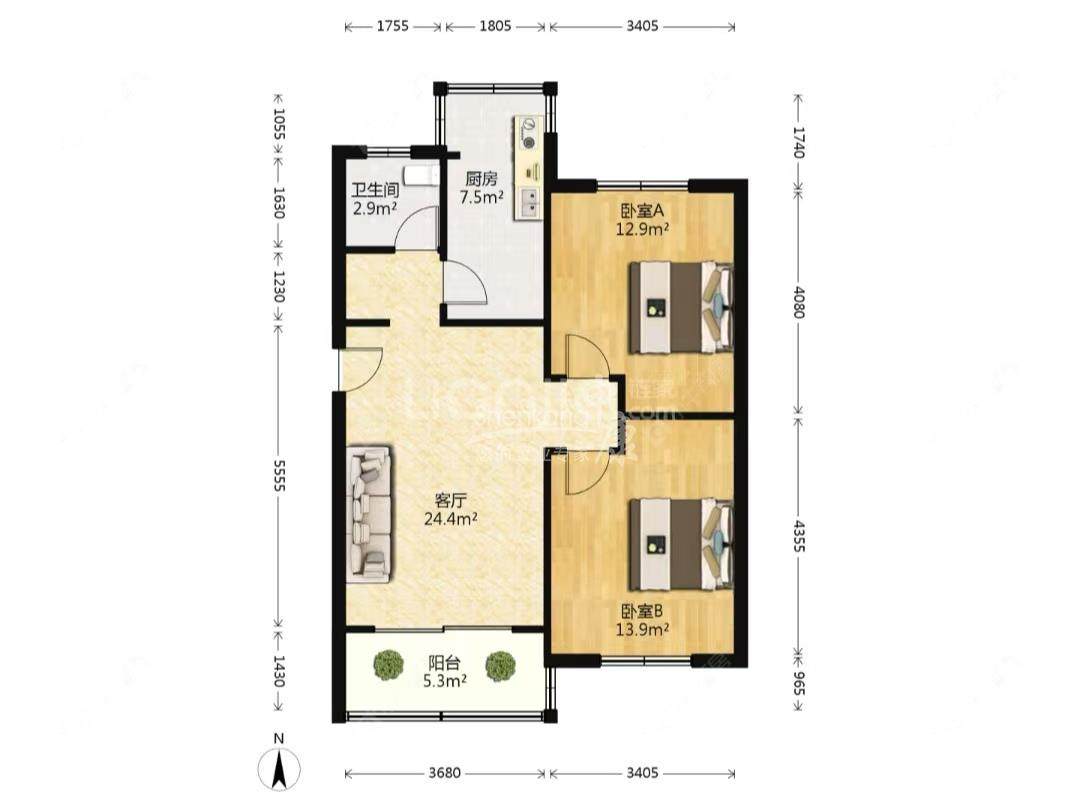 上海锦博苑在售二手房源户型图_小牛看房