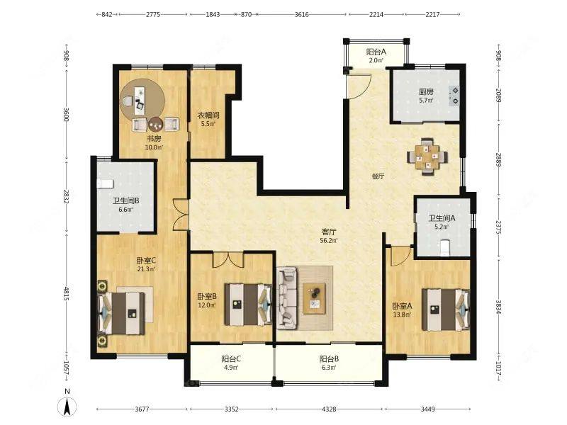 上海泰宝华庭公寓在售二手房源户型图_小牛看房