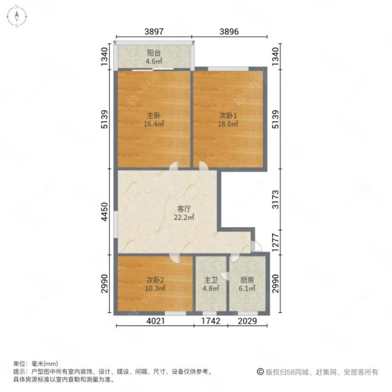 上海杨泰三村西区在售二手房源户型图_小牛看房