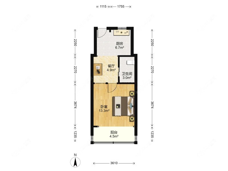 上海齐二小区在租房源户型图_小牛看房