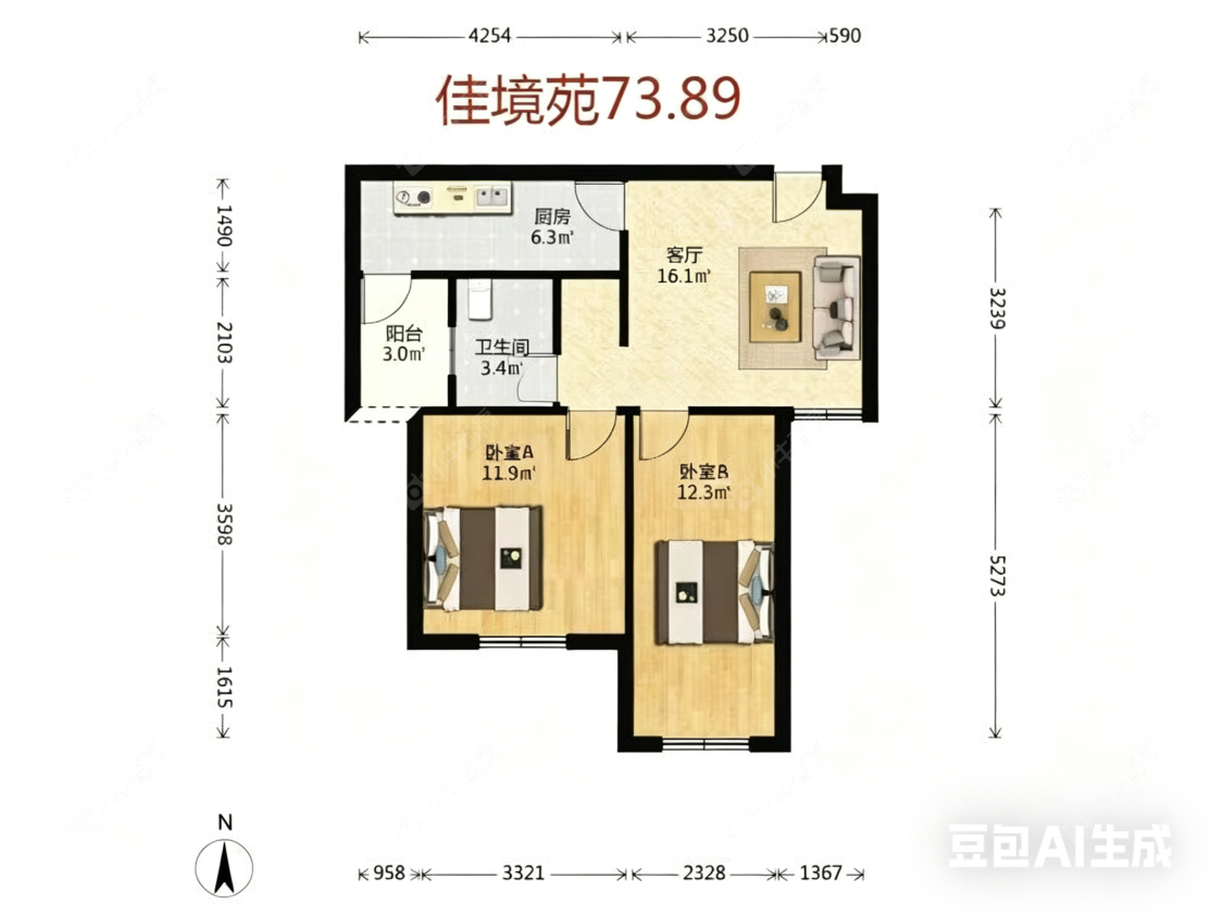 上海佳境苑在售二手房源户型图_小牛看房