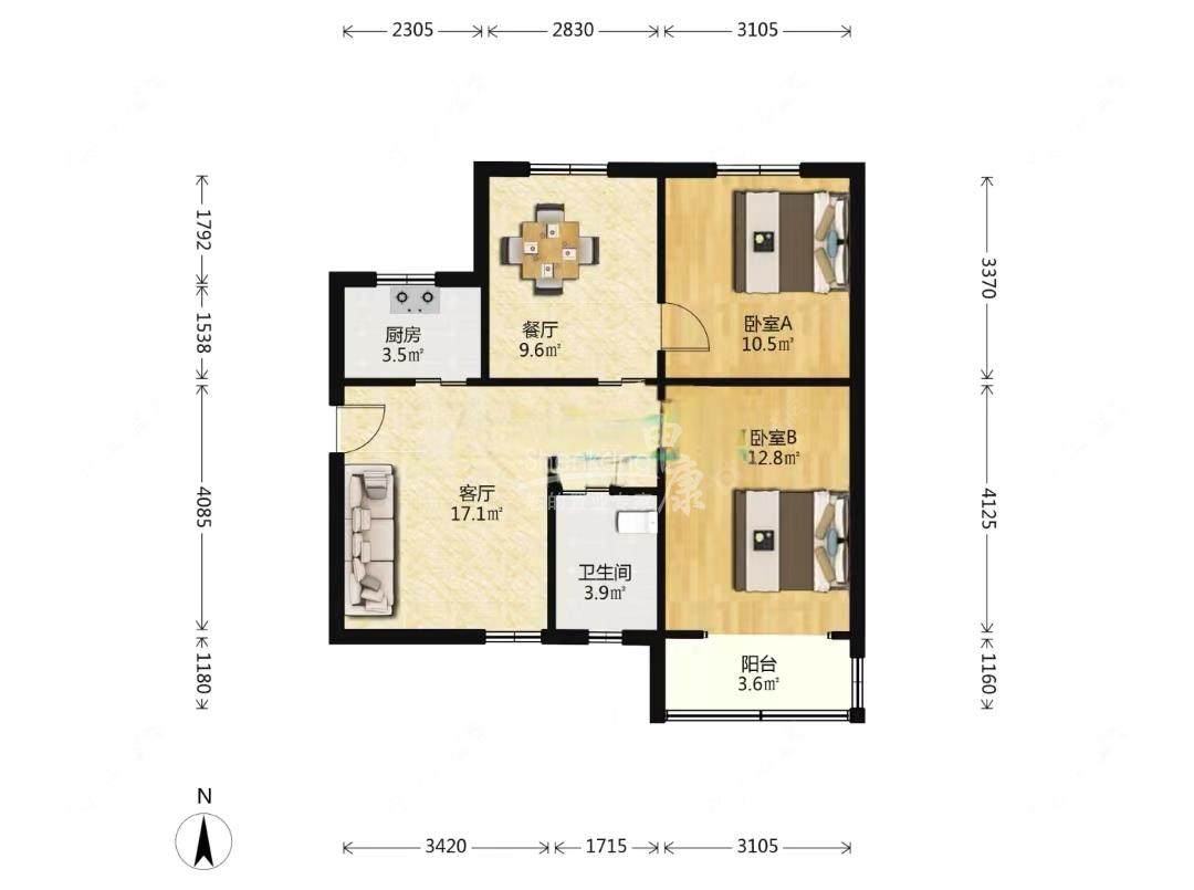 上海天池二村在售二手房源户型图_小牛看房