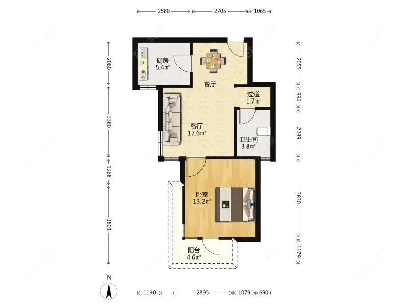 上海海尚菊苑北区在售二手房源户型图_小牛看房