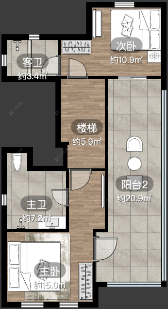 上海上置香岛原墅别墅区在售二手房源户型图_小牛看房