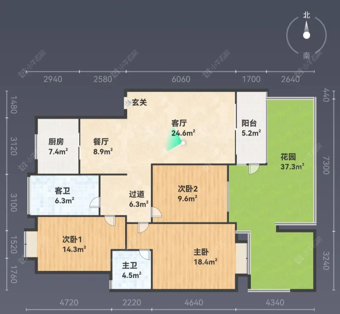 上海美兰湖颐景园在售二手房源户型图_小牛看房