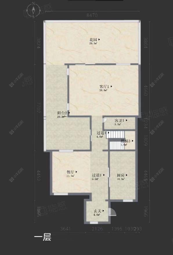 上海万科琥珀郡园别墅区在售二手房源户型图_小牛看房