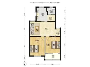 上海南杨花园2室1厅1卫在售二手房房源图片