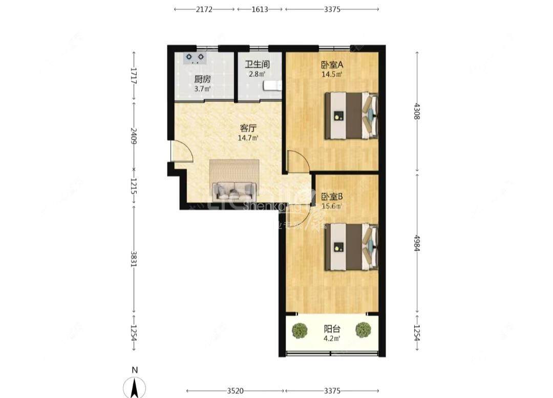 上海金顺小区在售二手房源户型图_小牛看房