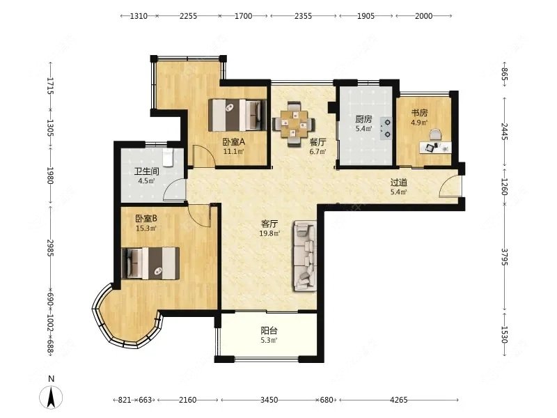 上海盛世宝邸一期在售二手房源户型图_小牛看房