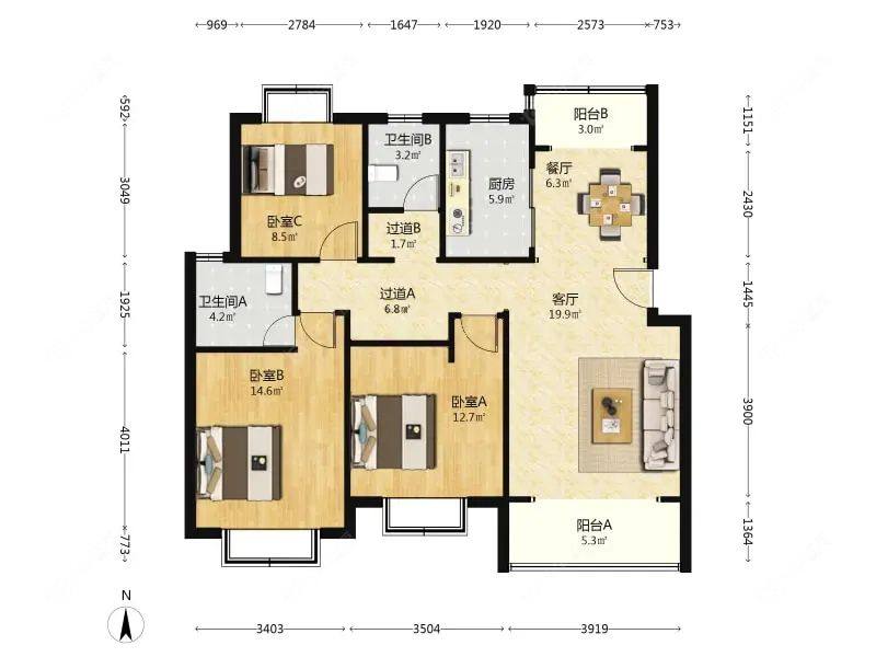 上海嘉骏香山苑在售二手房源户型图_小牛看房