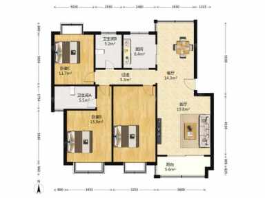 上海沁富佳苑3室2厅2卫在售二手房房源图片