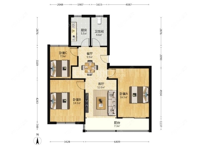 上海贵都新村在售二手房源户型图_小牛看房