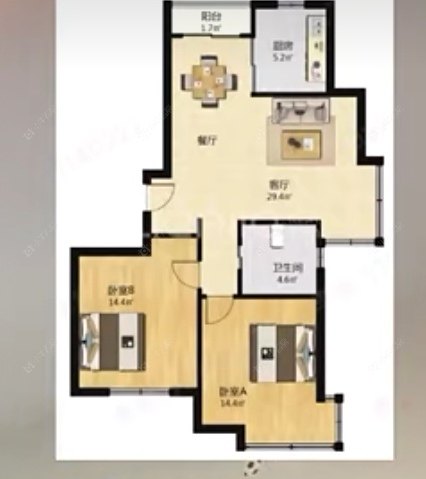 上海上海源花城在售二手房源户型图_小牛看房