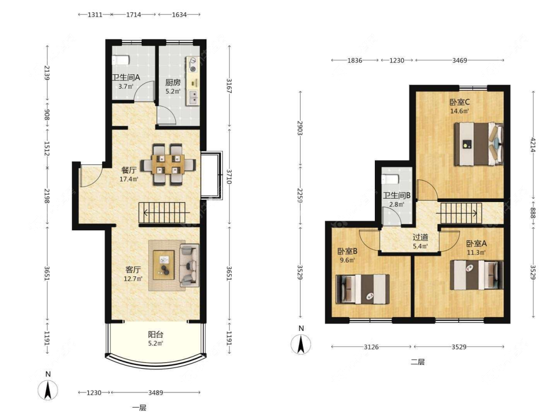上海御桥馨华苑在售二手房源户型图_小牛看房