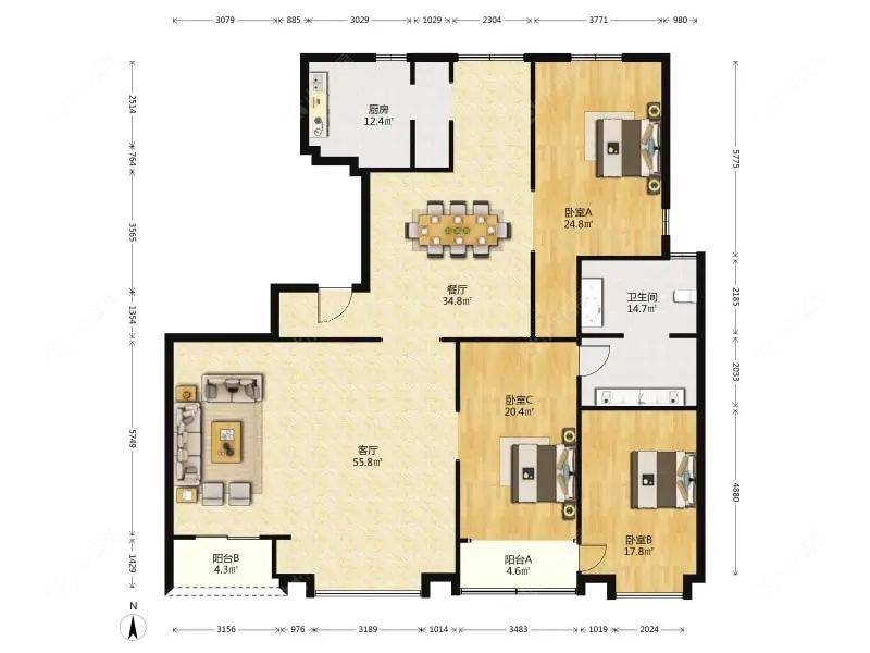 上海畅翠苑在售二手房源户型图_小牛看房