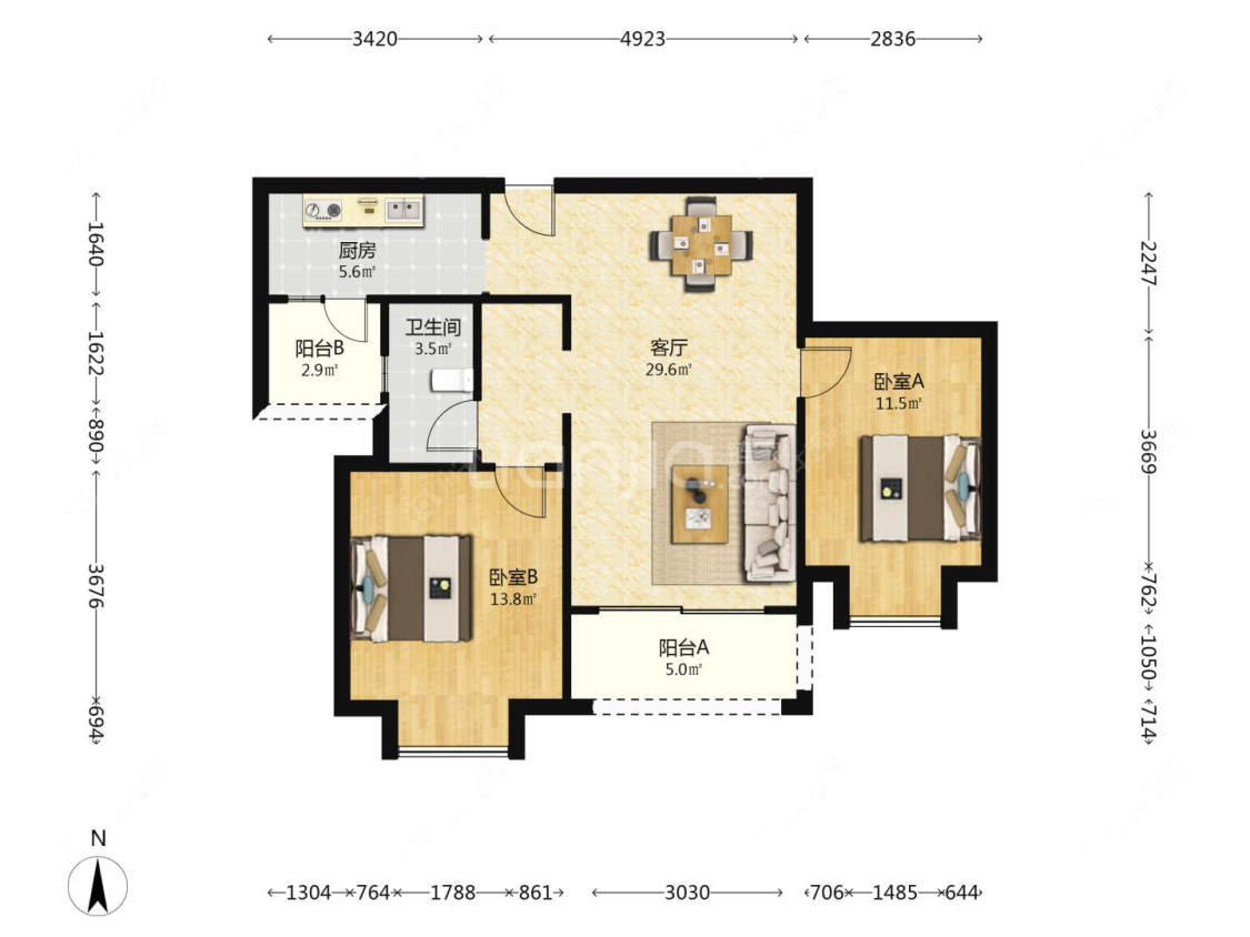 上海一品漫城四期在售二手房源户型图_小牛看房