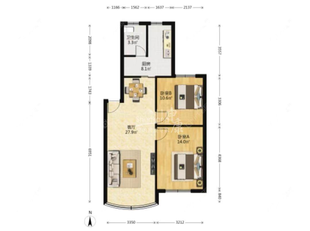 上海海东公寓在售二手房源户型图_小牛看房