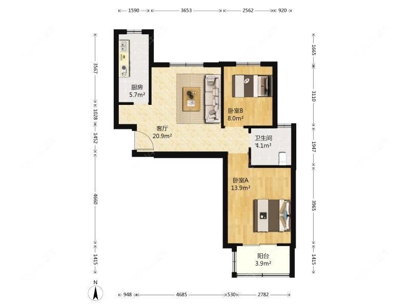 上海中怡家园在售二手房源户型图_小牛看房