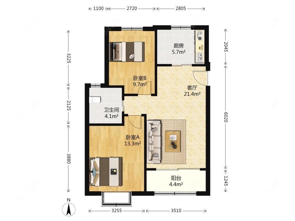 上海采菊苑在售二手房源户型图_小牛看房