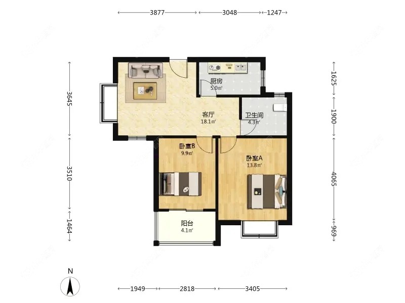 上海菊泉新城古北陆翔苑在售二手房源户型图_小牛看房