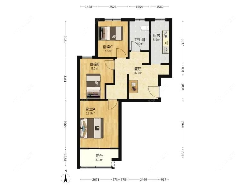 上海中怡家园在售二手房源户型图_小牛看房