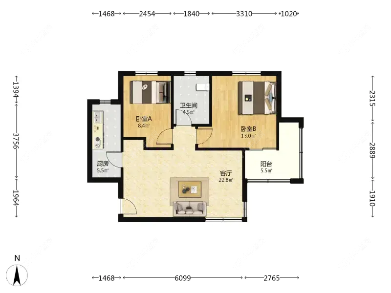 上海采菊苑在售二手房源户型图_小牛看房