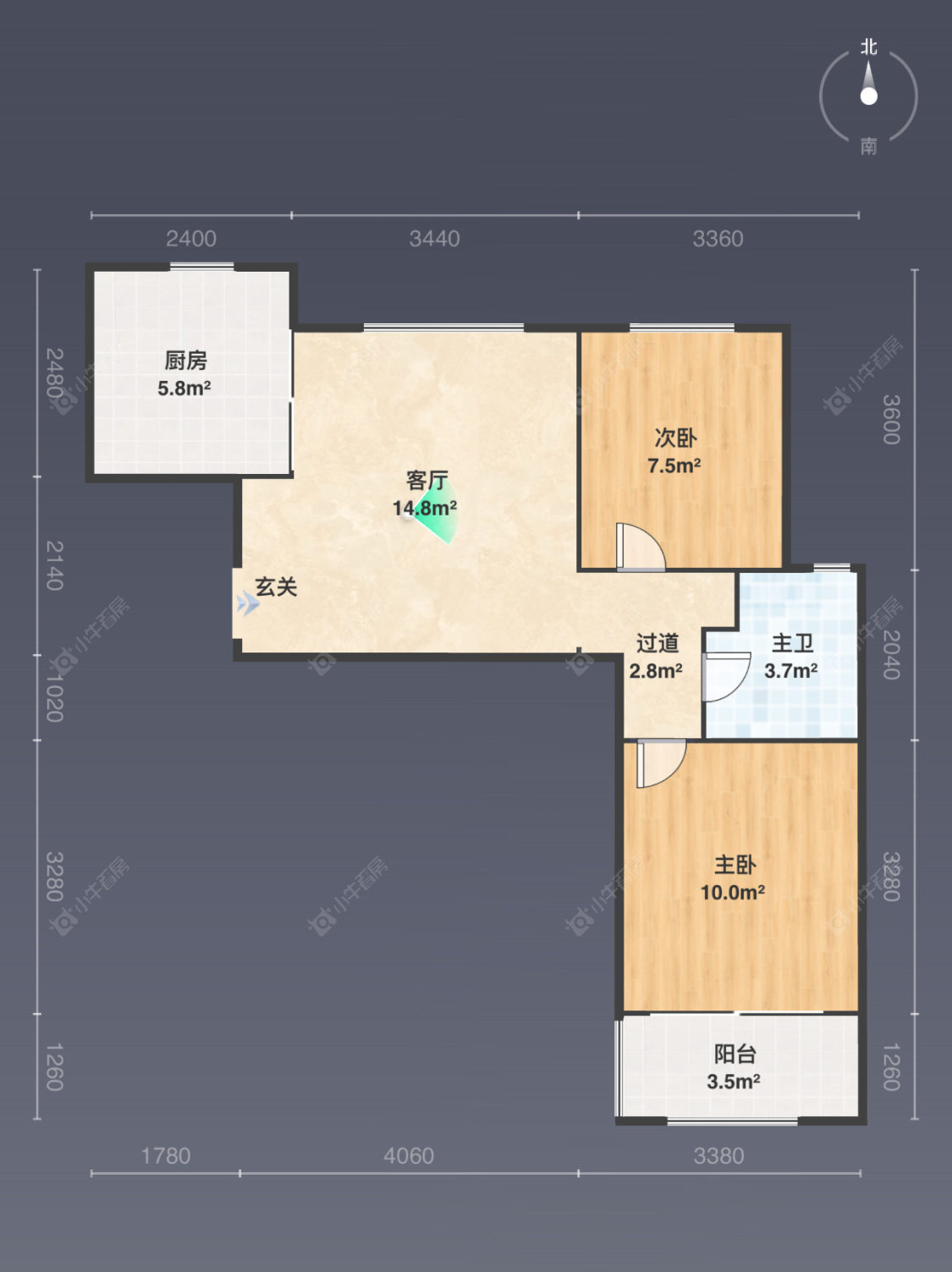 上海佘北家园竹青苑在售二手房源户型图_小牛看房