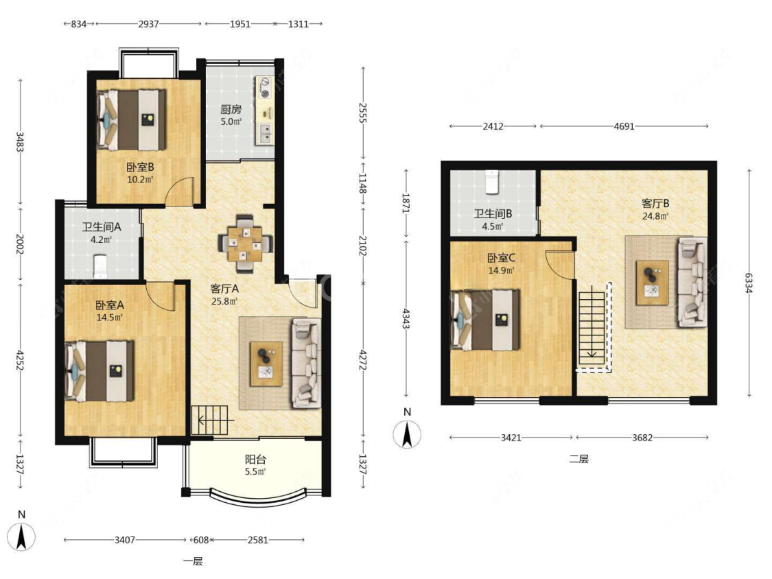 上海御桥馨华苑在售二手房源户型图_小牛看房