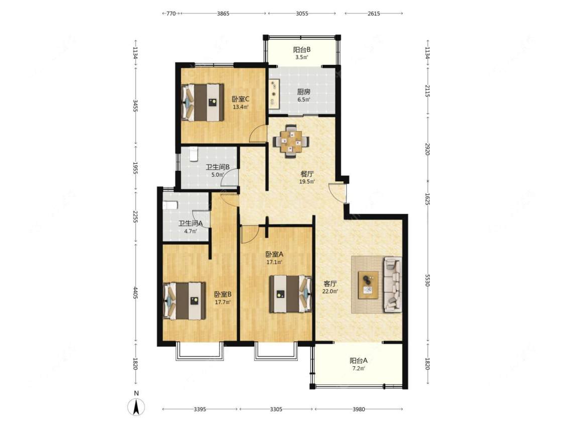 上海兴荣家园在售二手房源户型图_小牛看房