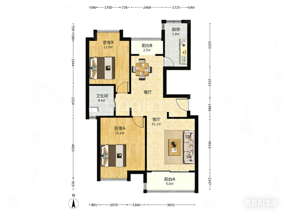 上海铂金华府在售二手房源户型图_小牛看房