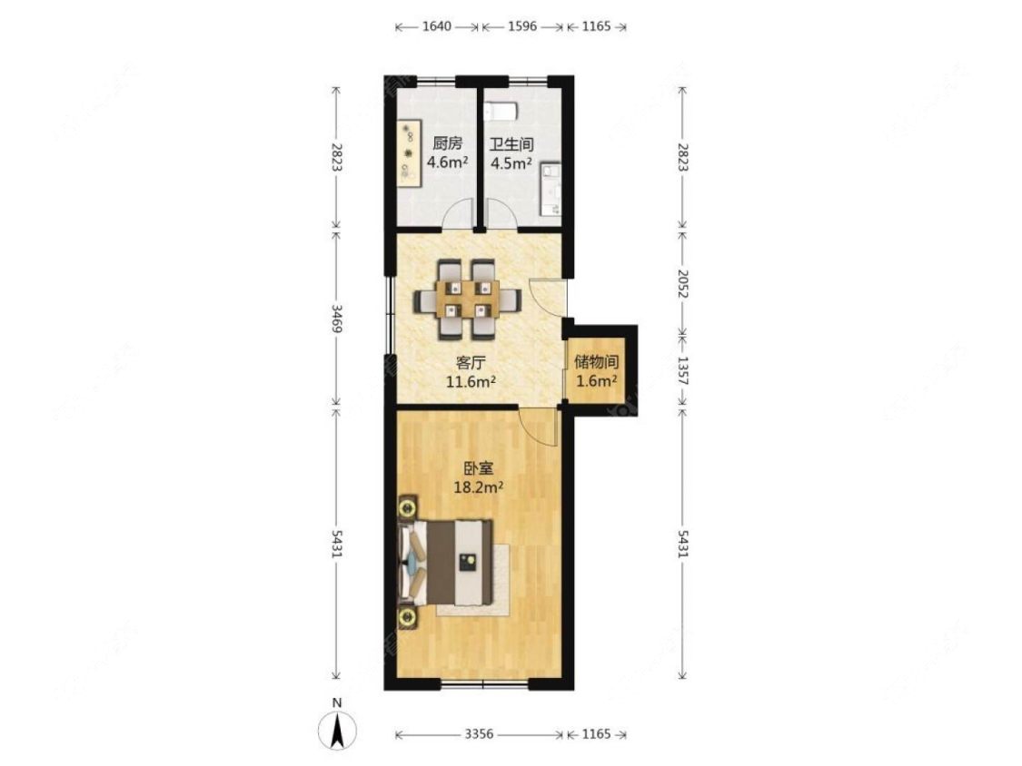 上海孙桥公寓在租房源户型图_小牛看房