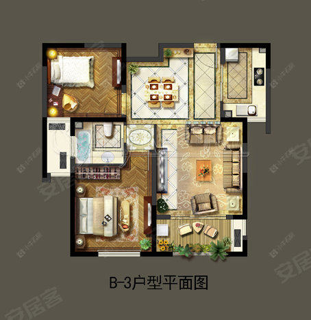 上海远洋香奈在租房源户型图_小牛看房